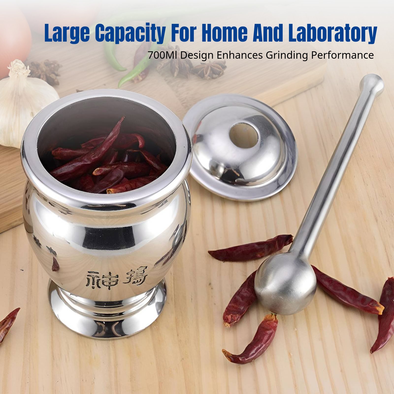 Medical Laboratories - Sturdy 304 Steel Laboratory Grinding Bowl,