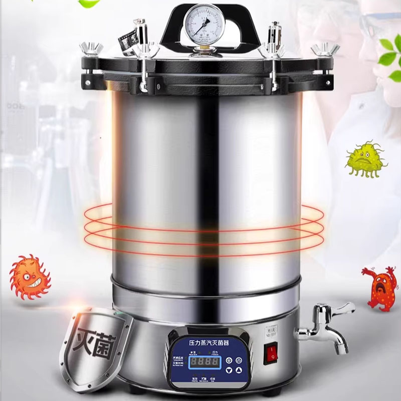 Medical Laboratories - 18/24L Portable High Pressure Sterilizer Stainless