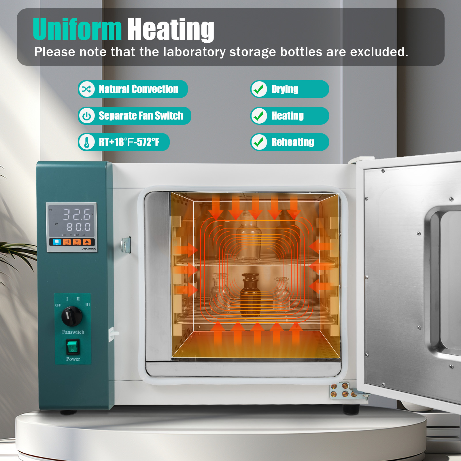 45L Convection Drying Oven 101 - Medical Laboratories reseña y precio