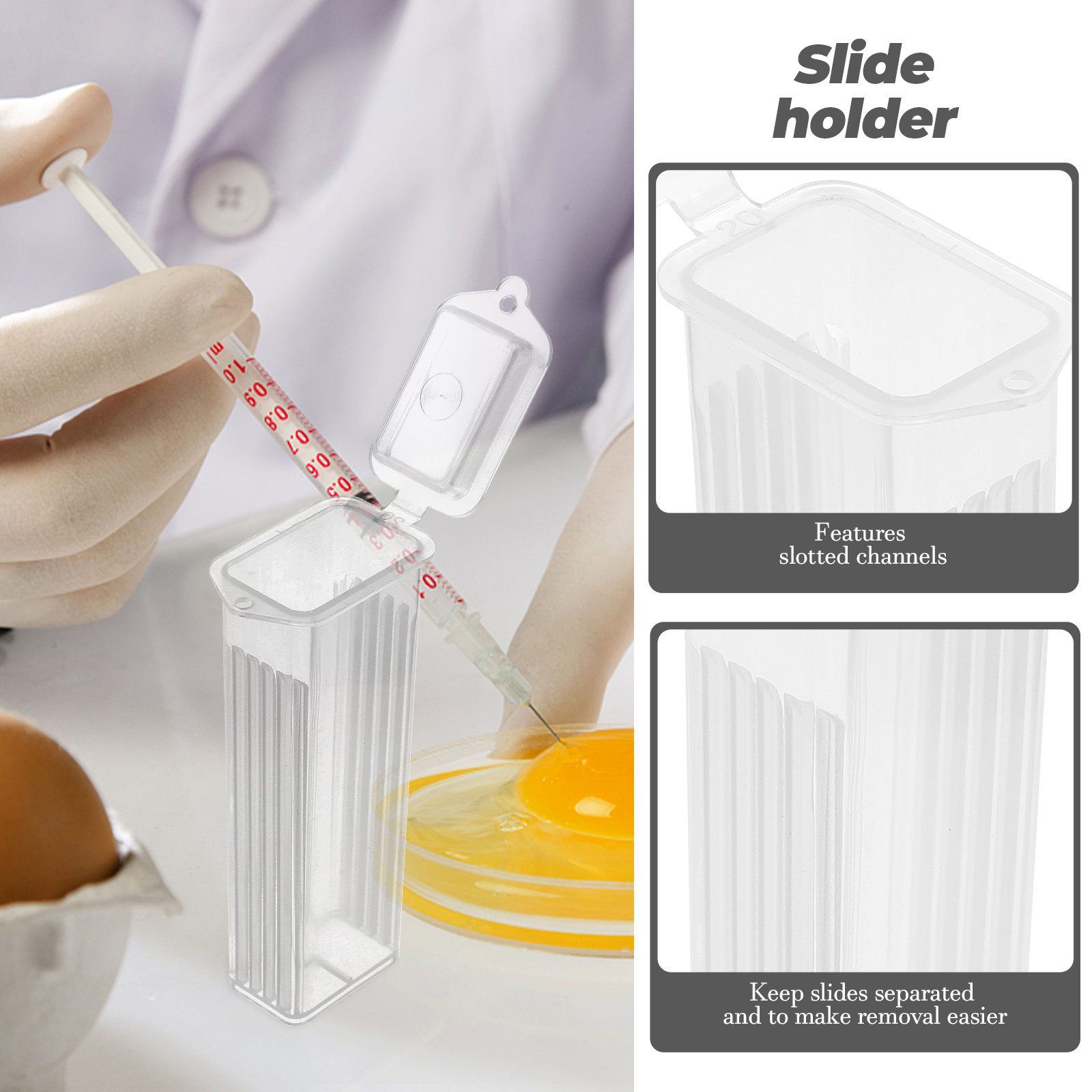 10Pcs Slide Boxes Strong PP Ma - Pathology Slide Storage reseña y precio