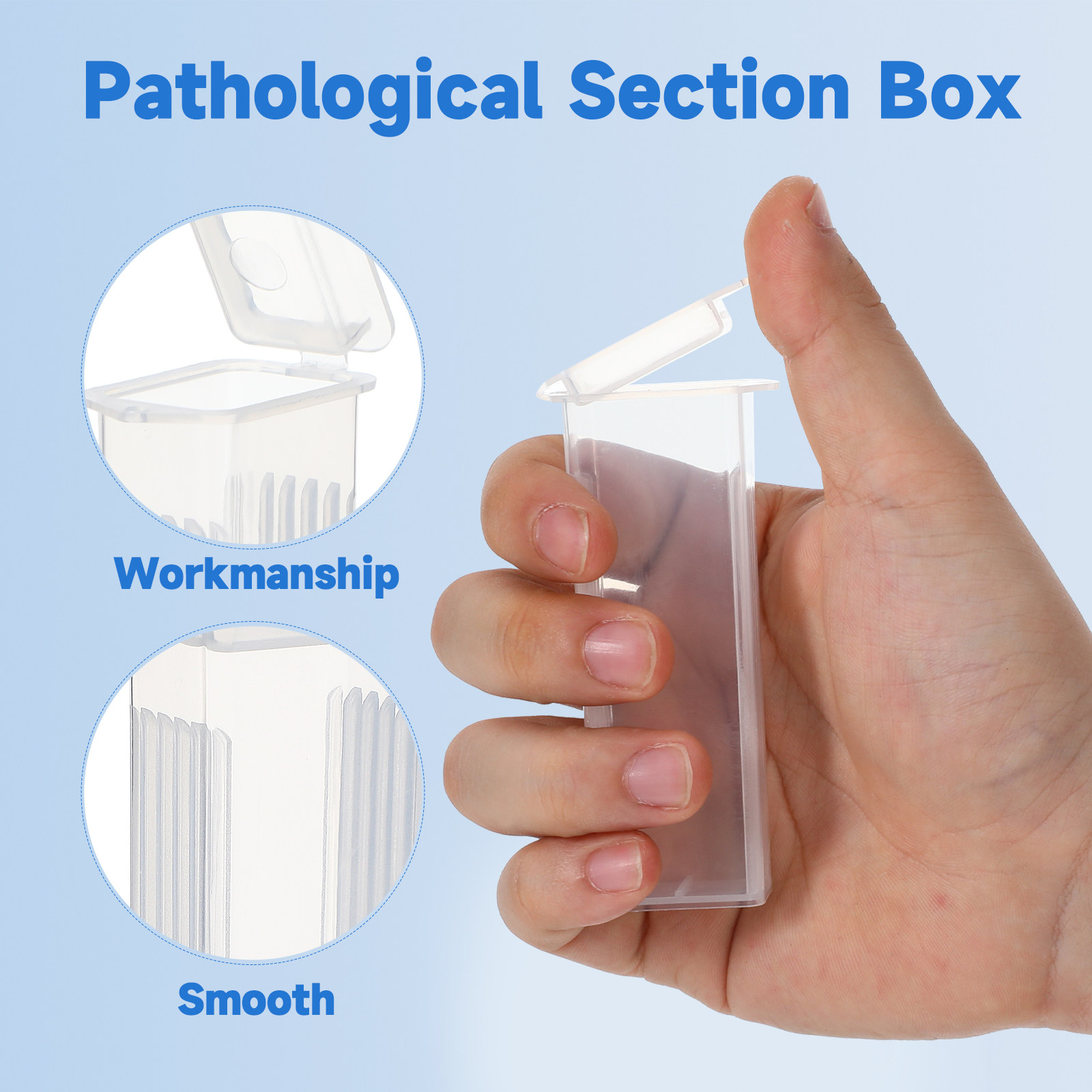 50Pcs Glass PP Material Slide  - Pathology Slide Storage reseña y precio