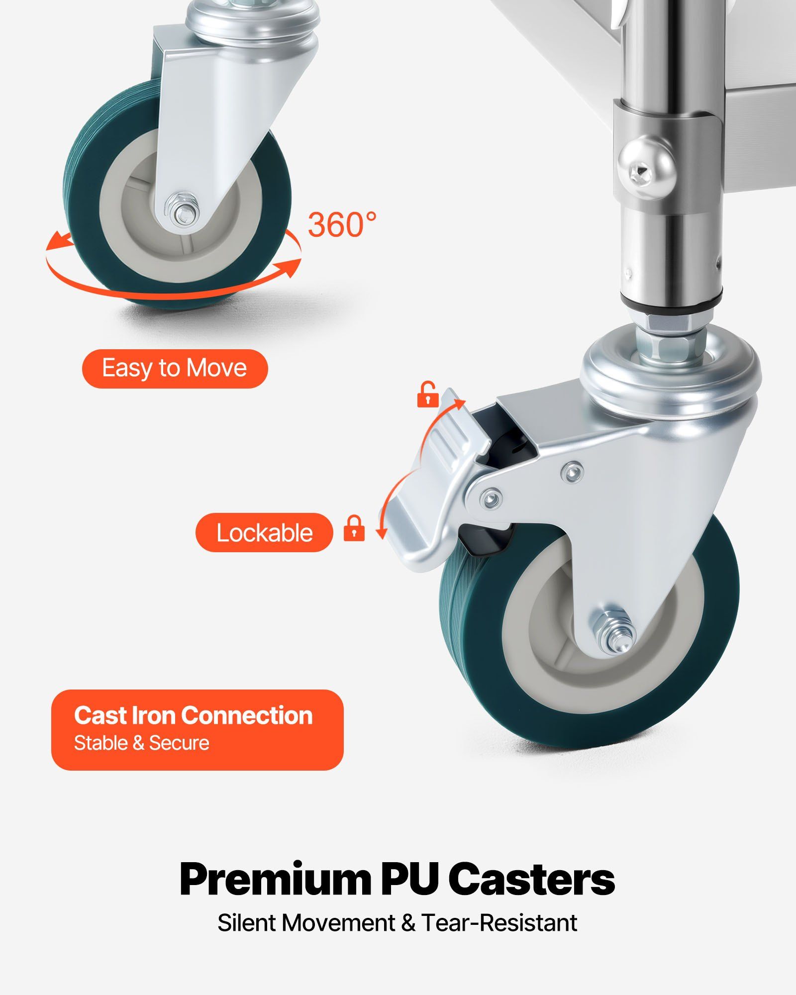 Stainless Steel Cart, 2-Tier R - Medical Laboratories reseña y precio