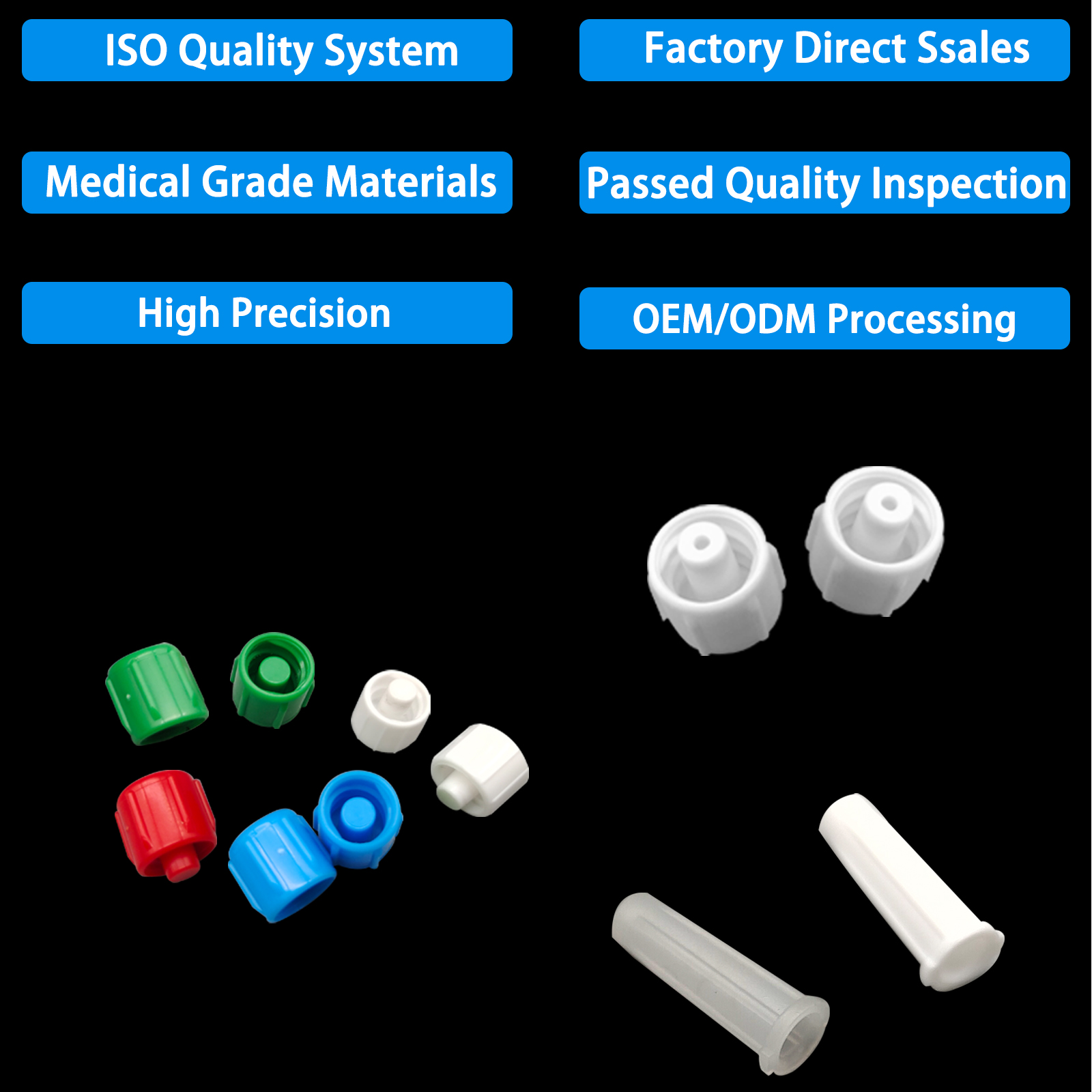 500pcs Male Luer Caps Hole for - Medical Laboratories reseña y precio
